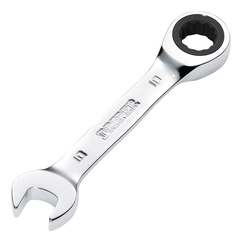 Draper Draper HI-TORQ Metric Stubby Ratchet Combination Spanner, 10mm Draper - Town Tools