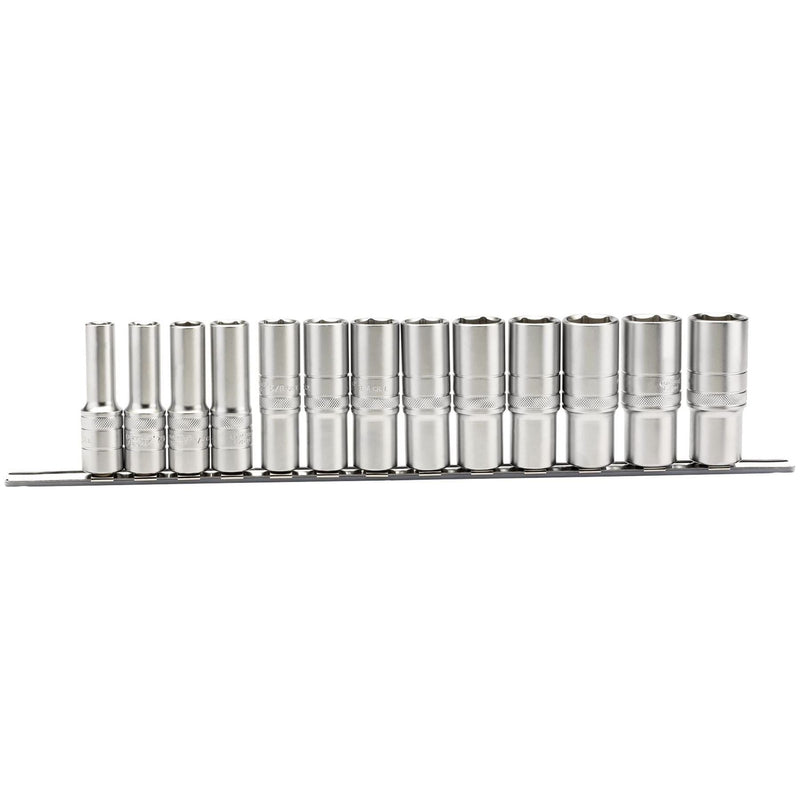 Draper Imperial Deep Socket on a Metal Rail, 1/2" Sq. Dr. (13 Piece) 16500 Draper - Town Tools 