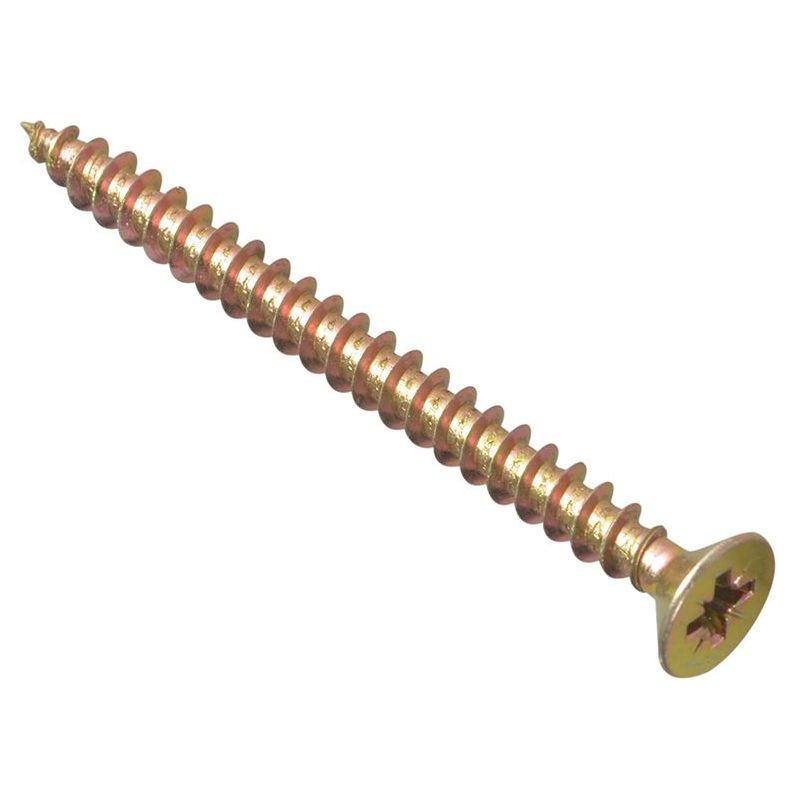 Forgefix Multi-Purpose Pozi Compatible Screw CSK ST ZYP 6.0 x 60mm Box 100 ForgeFix - RockBottom Northampton