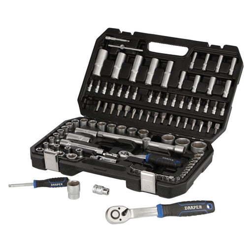 Draper HI-TORQ Metric Socket Set, 1/4" & 1/2" Sq. Dr. (108 Piece) Draper - Town Tools 