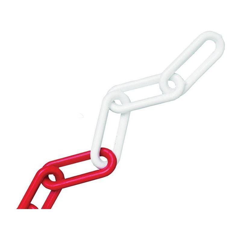 Faithfull Plastic Chain 8mm x 12.5m Red / White Faithfull - RockBottom Northampton