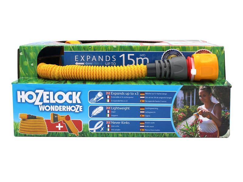 Hozelock Wonderhoze 15m with Multi Spray Gun