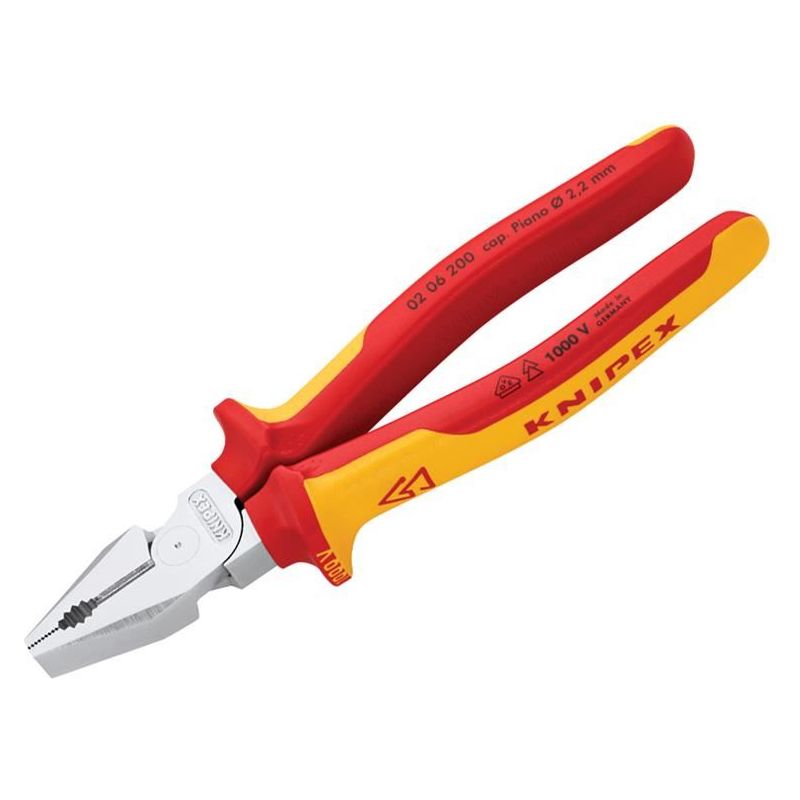 Knipex VDE High Leverage Combination Pliers 200mm Knipex - RockBottom Northampton