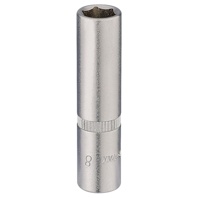 Draper Elora Deep Socket, 1/4" Sq. Dr., 8mm 58728 Draper - Town Tools 
