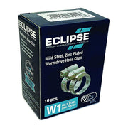 Eclipse Worm Gear Hose Clamps - Size OO W1, 13-20mm (1/2" - 3/4") - ECW1 - Pack of 10