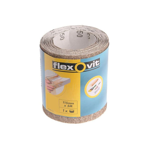 Flexovit General Purpose Sanding Roll 115mm x 5m Medium 120G Flexovit - RockBottom Northampton