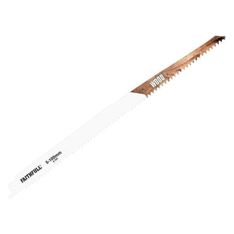 Faithfull S1411D Sabre Saw Blade Wood 300mm 6 TPI (Pack of 5) Faithfull - RockBottom Northampton