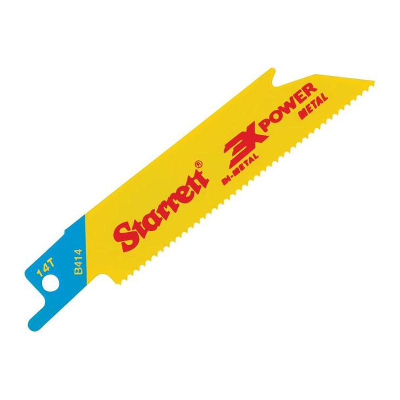 Starrett B414-5 Bi-Metal Reciprocating Blade, Metal Straight 100mm 14 TPI (Pack 5) Starrett - RockBottom Nothampton