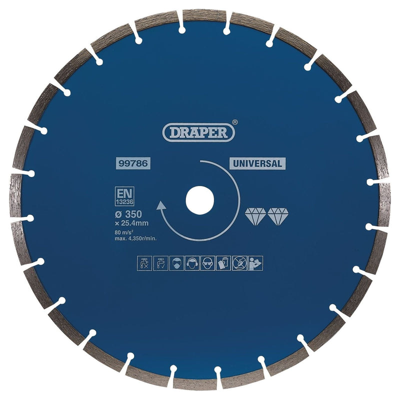 Draper Segmented Diamond Blade, 350mm 99786 Draper - Town Tools 