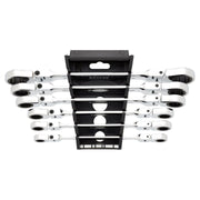 Draper HI-TORQ Metric Flexible Head Double Ring Ratchet Spanner Set (6 Piece) Draper - Town Tools