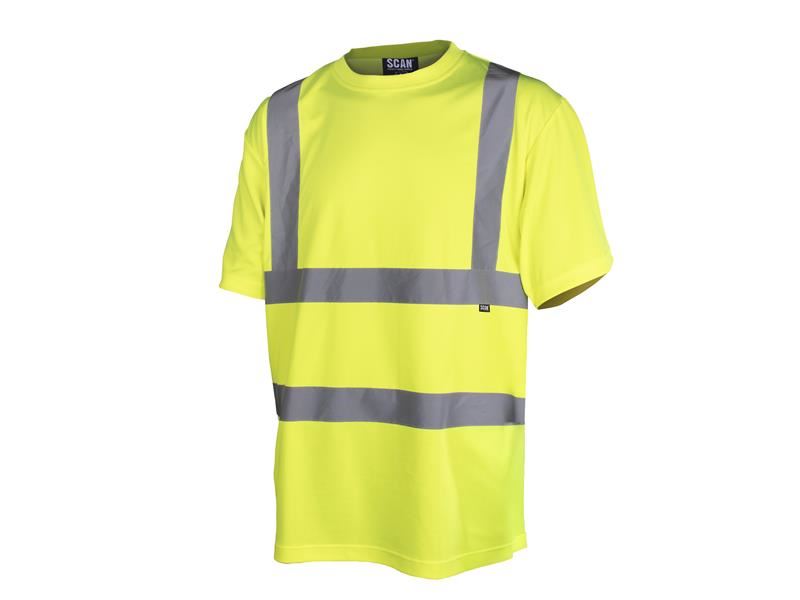 Scan Hi-Vis T-Shirt Yellow - XXL (50in) Scan - RockBottom Nothampton