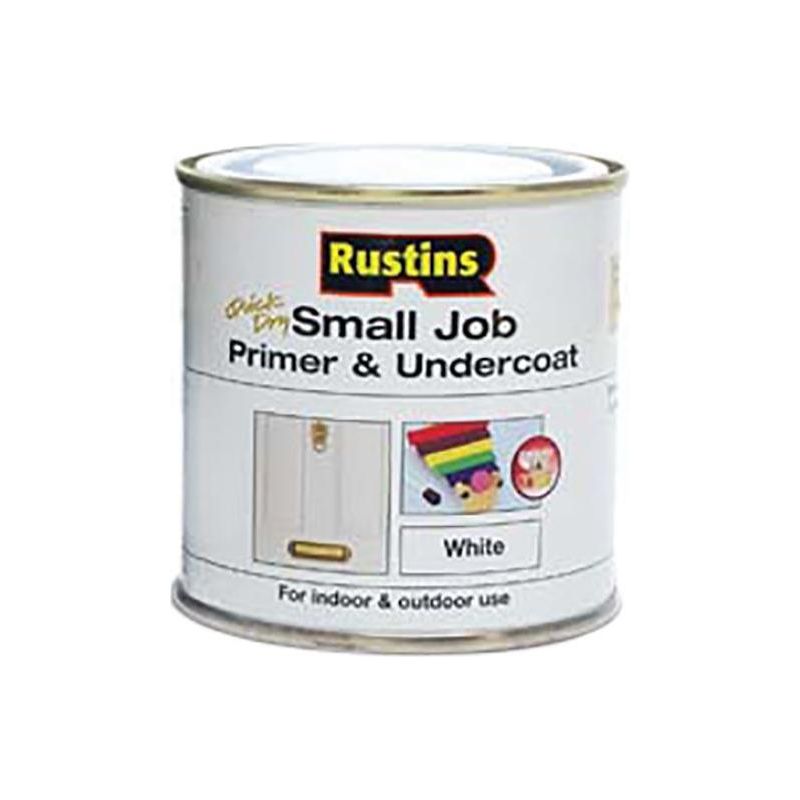 Rustins Small Job Primer & Undercoat White 250ml Rustins - RockBottom Nothampton