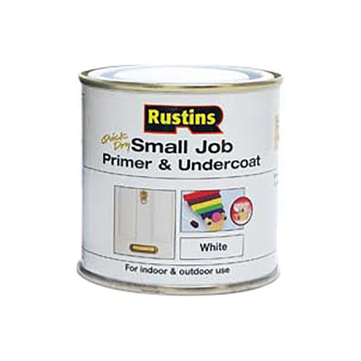 Rustins Small Job Primer & Undercoat White 250ml Rustins - RockBottom Nothampton