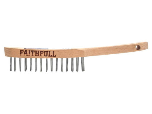 Faithfull Heavy-Duty Scratch Brush, Two Row Faithfull - RockBottom Northampton