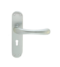 Ibra Lever On Backplate - Lock 57Mm C/C Csa (Satin Chrome) - Satin Chrome 185MM X 40MM