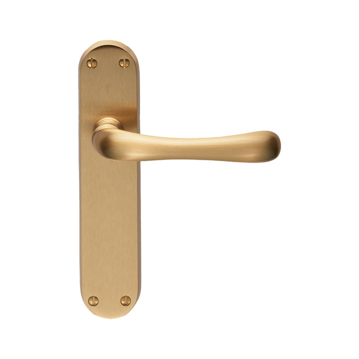 Ibra Lever On Backplate - Latch Osa (Satin Brass) - Satin Brass