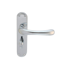 Ibra Lever On Backplate - Bathroom 57Mm C/C Cro (Polished Chrome) - Polished Chrome 185MM X 40MM