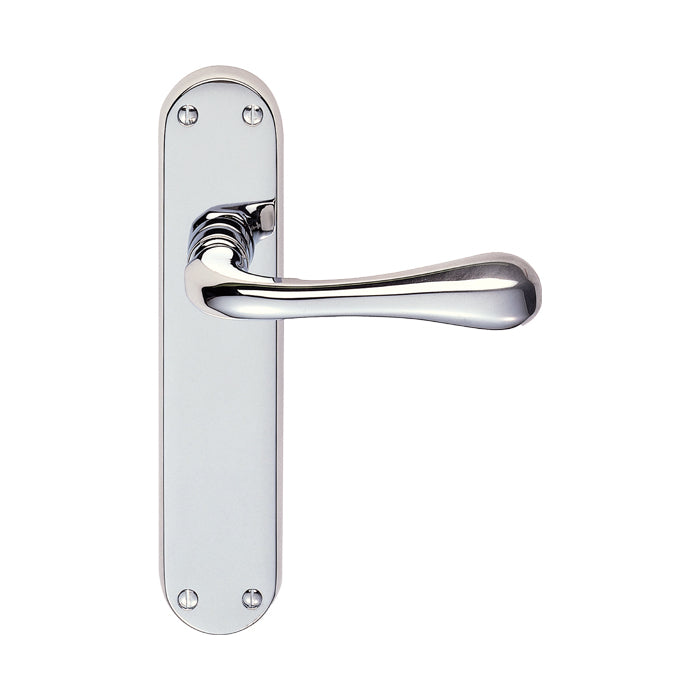 Astro Lever On Backplate - Latch Cro (Polished Chrome) - Polished Chrome 185MM X 40MM