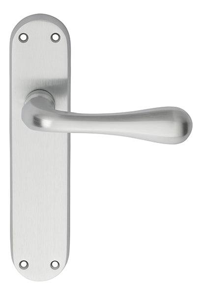 Astro Lever On Backplate - Latch Csa (Satin Chrome) - Satin Chrome 185MM X 40MM