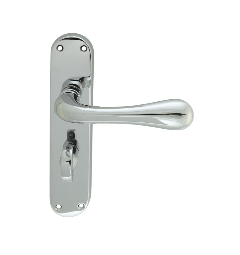 Astro Lever On Backplate - Bathroom 57Mm C/C Cro (Polished Chrome) - Polished Chrome 185MM X 40MM