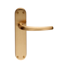 Lilla Lever On Backplate - Latch Osa (Satin Brass) - Satin Brass