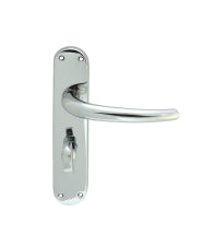 Lilla Lever On Backplate - Bathroom 57Mm C/C Cro (Polished Chrome) - Polished Chrome 185MM X 40MM