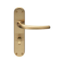 Lilla Lever On Backplate - Bathroom 57Mm C/C Osa (Satin Brass) - Satin Brass