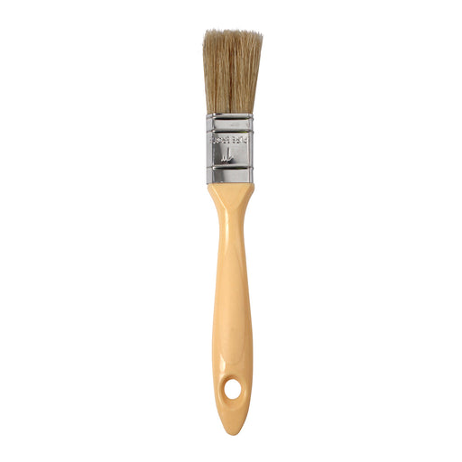 1" White Bristle Laminating brush - Plastic Handle