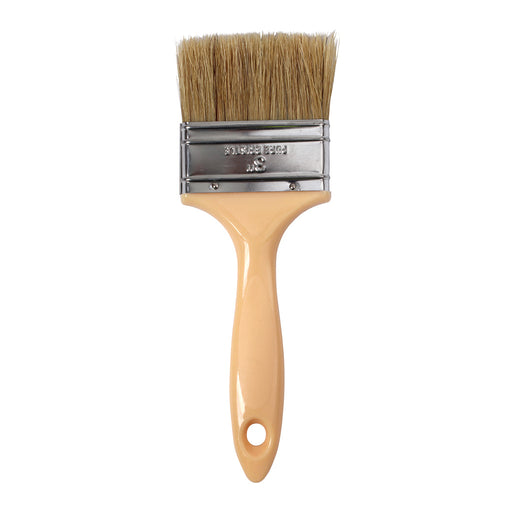 3" White Bristle Laminating brush - Plastic Handle