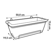 Elho Barcelona Trough 50cm Planter - Anthracite - 7841915042500