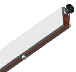 930Mm Mortice Drop Down Seal 37Db - Satin Anodised Aluminium