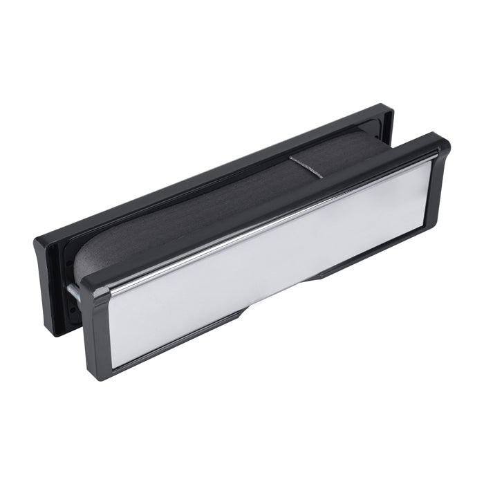 Chrome Intumescent Letterbox 12 Inch - Chrome