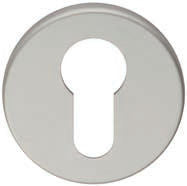 Escutcheon - Euro Profile On Concealed Fix Round Rose - Satin Anodised Aluminium 50 x 8