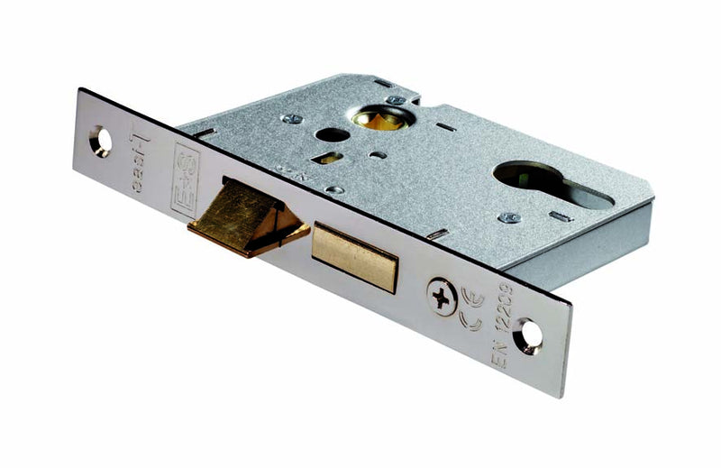 76Mm Sash Lock - Euro - 47.5Mm C/C - Square - Nickel Plated