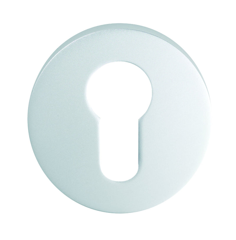 Escutcheon - Euro Profile On Concealed Fix Round Rose - Satin Anodised Aluminium 52 x 8