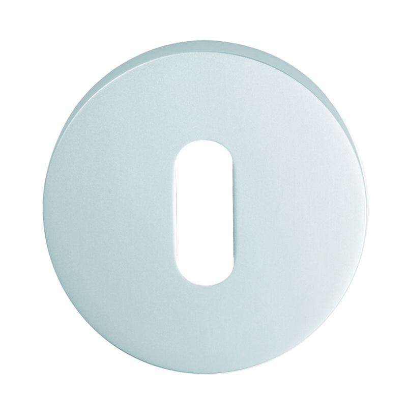 Escutcheon - Lock Profile On Concealed Fix Round Rose - Satin Anodised Aluminium 52 x 8