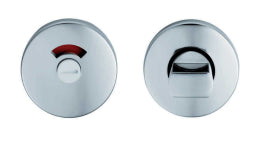 Turn & Release On Concealed Fix Round Rose With Indicator (5Mm Follower) - Polished Anodised Aluminium