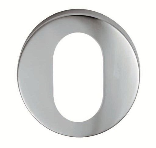 Escutcheon - Oval Profile On Concealed Fix Round Rose - Satin Anodised Aluminium 52 x 8