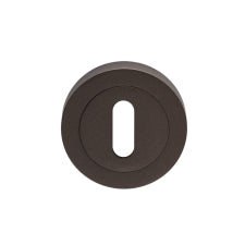 Escutcheon - Lock Profile - Screw-On Round Rose - Matt Bronze