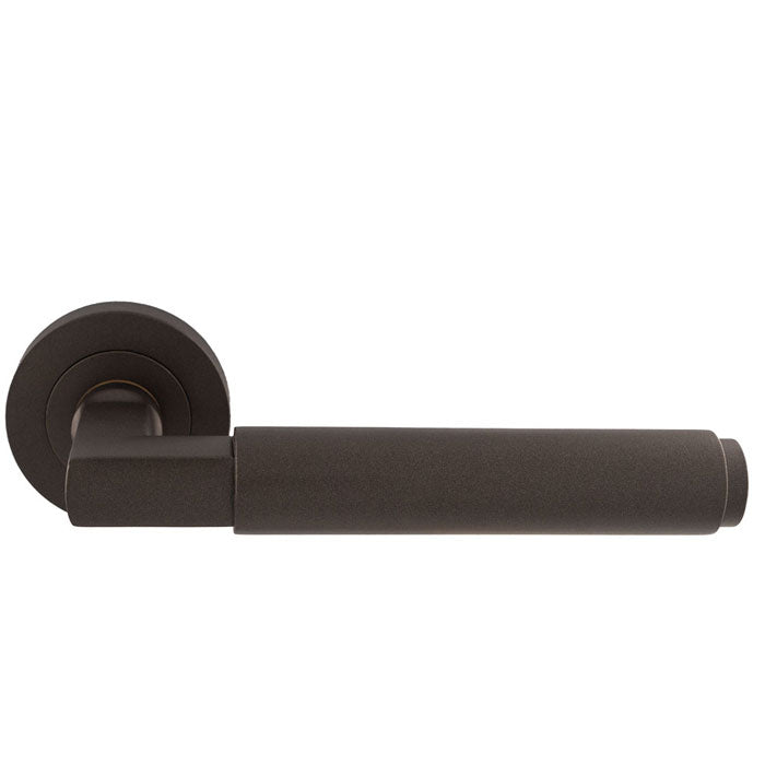 Masano Lever On Sprung Screw-On Round Rose - Matt Bronze