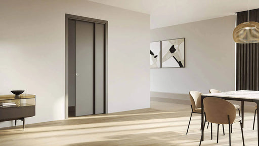 SPECIAL ORDER Ermetika Staffetta Telescopic Pocket Door System 686x1981 Door 180mm WT - Raw Wood Jambs