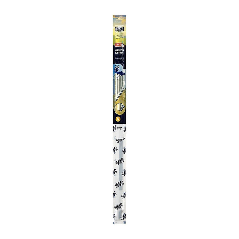 Exitex White PVC Brush Strip Draught Excluder 914mm - 18mm Bristles, Noise & Dust Stopper - 1.01.0032.0914.35
