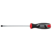 Draper Pound Thru Slotted Soft Grip Screwdriver, SL6.5 x 150mm Draper - Town Tools