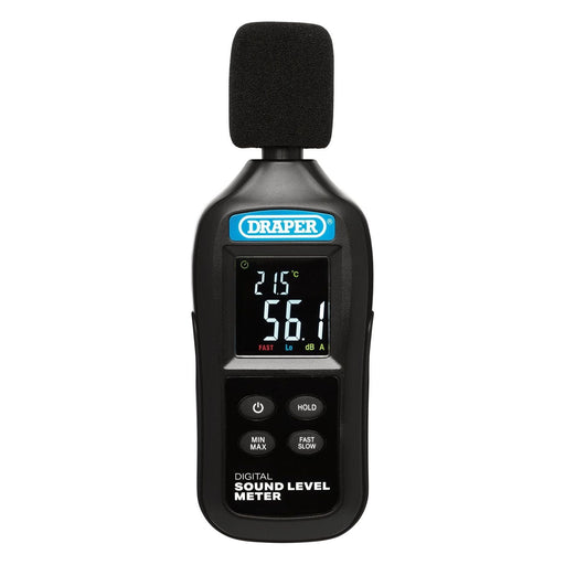 Draper Handheld Digital Sound Level Meter, 35-135dB and -20 to +70&deg;C Draper - Town Tools