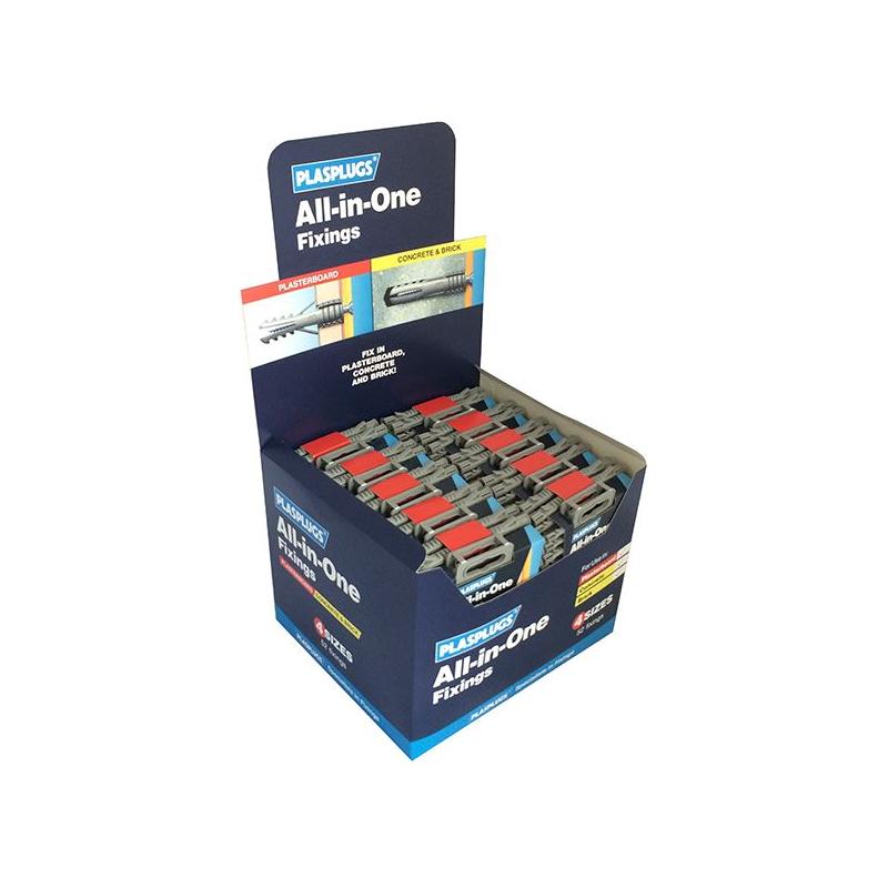 Plasplugs MFA520 All-In-One Bargain Bin 20 Assorted Packs of 52 Plasplugs - RockBottom Nothampton