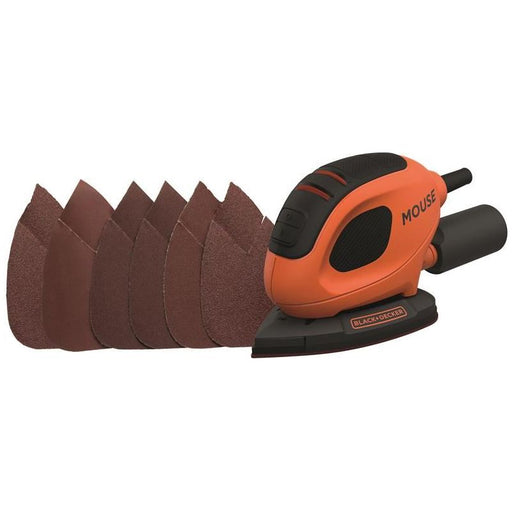 Black + Decker 55W Mouse Sander + 6 Sanding Sheets BLACK + DECKER - RockBottom Northampton