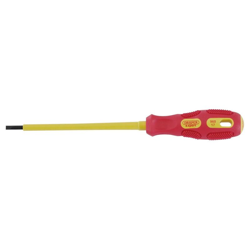 Draper VDE Approved Fully Insulated Plain Slot Screwdriver, 3.0 x 100mm (Display Draper - Town Tools 