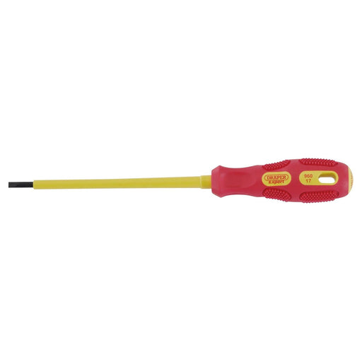 Draper VDE Approved Fully Insulated Plain Slot Screwdriver, 3.0 x 100mm (Display Draper - Town Tools 