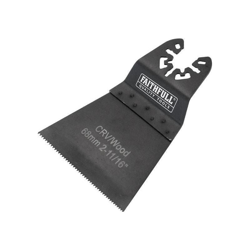 Faithfull Multi-Function Tool CrV Flush Cut Wood Blade Side Set 68mm Faithfull - RockBottom Northampton