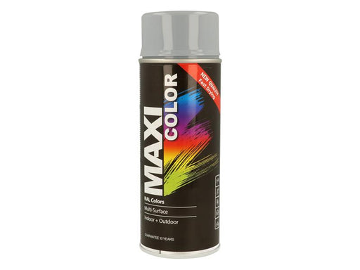 MAXICOLOR - MaxiColor Spray Gloss Silver Grey RAL7001 400ml